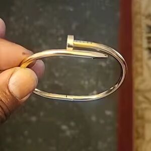 Just Un Clou Nail Silver Bangle Bracelet